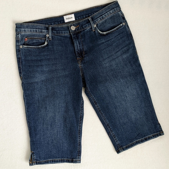 Hudson Shorts Knee Viceroy Denim Visalia Blue Five Pocket Style Zip Fly 30 NWOT - Picture 3 of 10